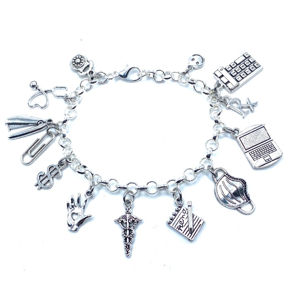 Medical Receptionist Charm Bracelet